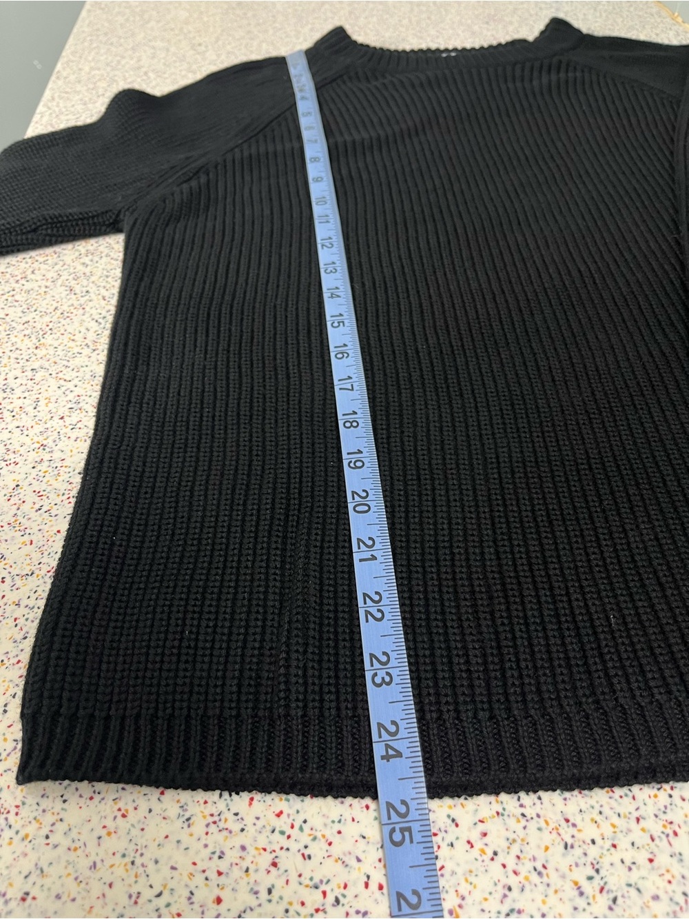 Pura Cashmere 100% Cotton Fisherman Crewneck Sweater Women’s Size L Black NWT - Picture 7 of 7